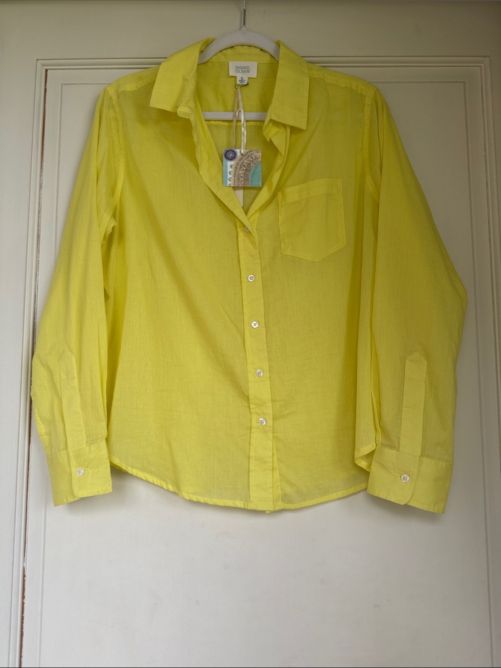 Yellow Button-Down Shirt - Lightweight Classic 100% cotton